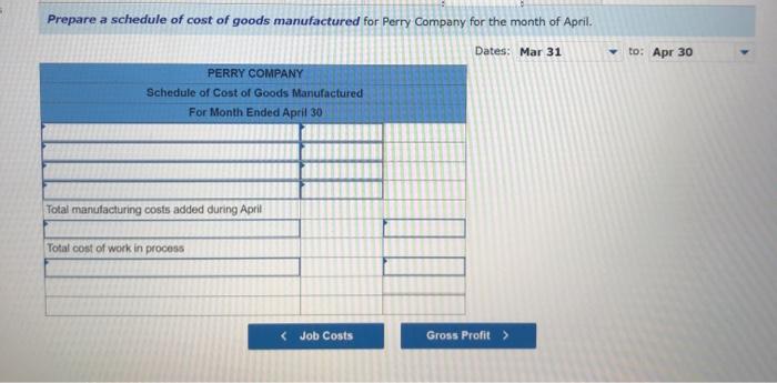P4 Perry Co.'s March 31 inventory of raw materials is $140,000, Raw