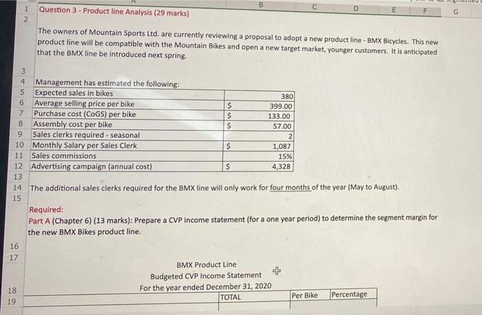  HU B 1 2 Question 3 - Product line Analysis (29