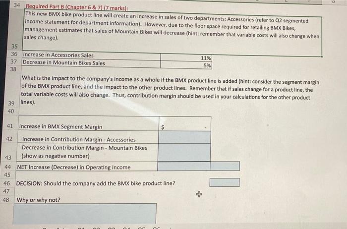 to adopt a new product line - BMX Bicycles. This new product