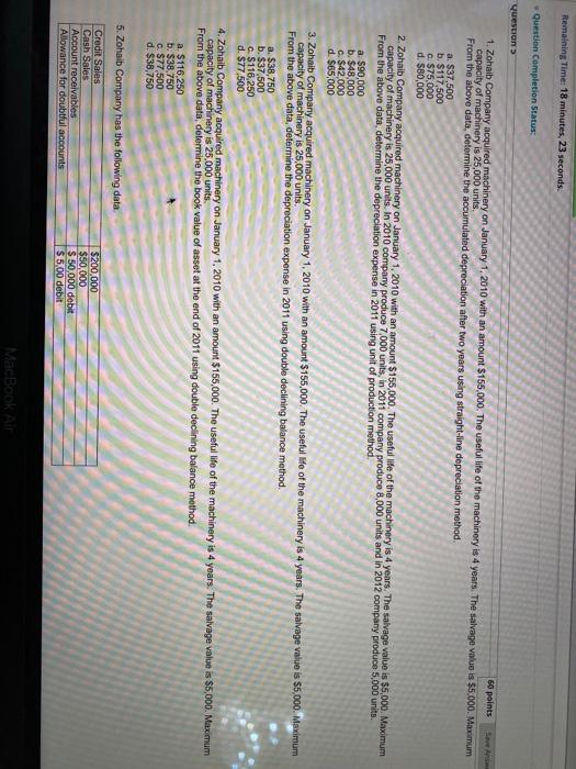  Remaining Time: 18 minutes, 23 seconds Question Completion Status: Questions 50