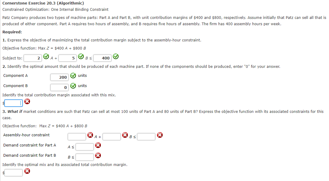  Cornerstone Exercise 20.3 (Algorithmic) Constrained Optimization: One Internal Binding Constraint Patz