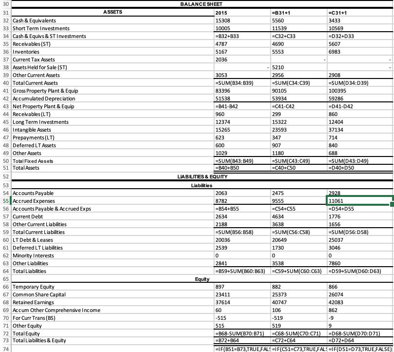 just fill in the blanks with excel equations as shown on the