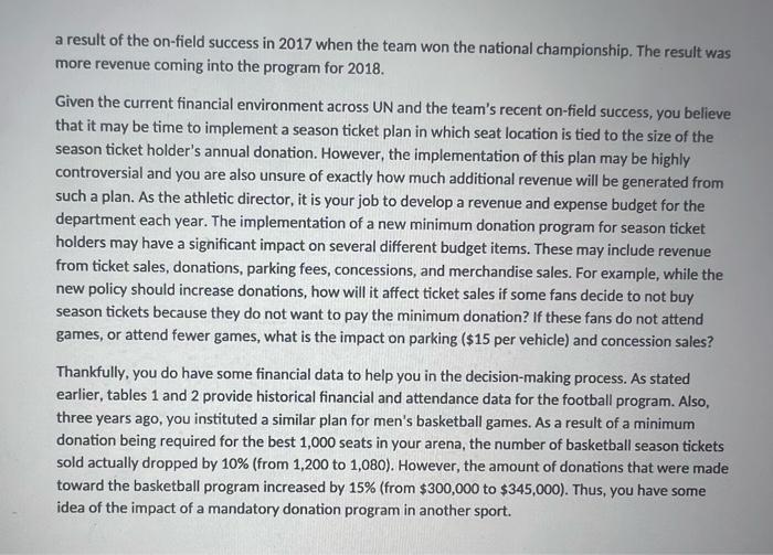 university. Using the case study below:- Determine the final total gross ticket