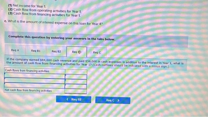 31, Year 1, payment on the note payable b. If the company