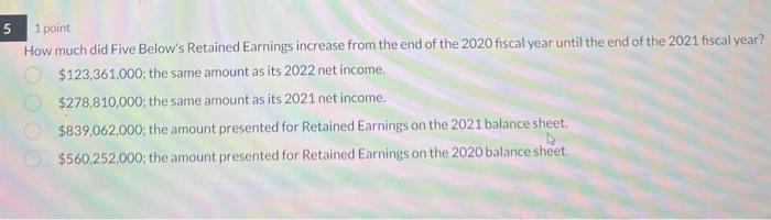 Total Current Assets for Five Below from January 30, 2021 until January