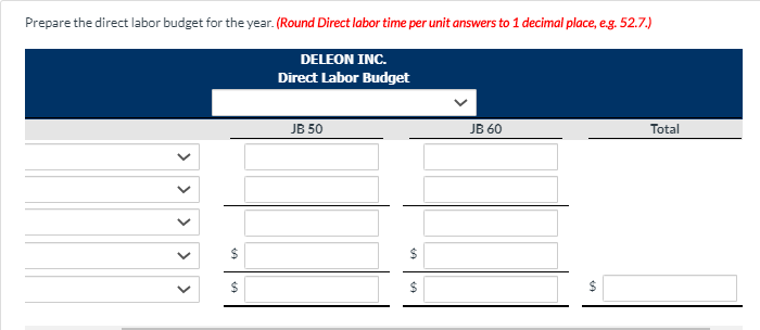 ending finished goods units Beginning finished goods units Direct materials budget: Direct