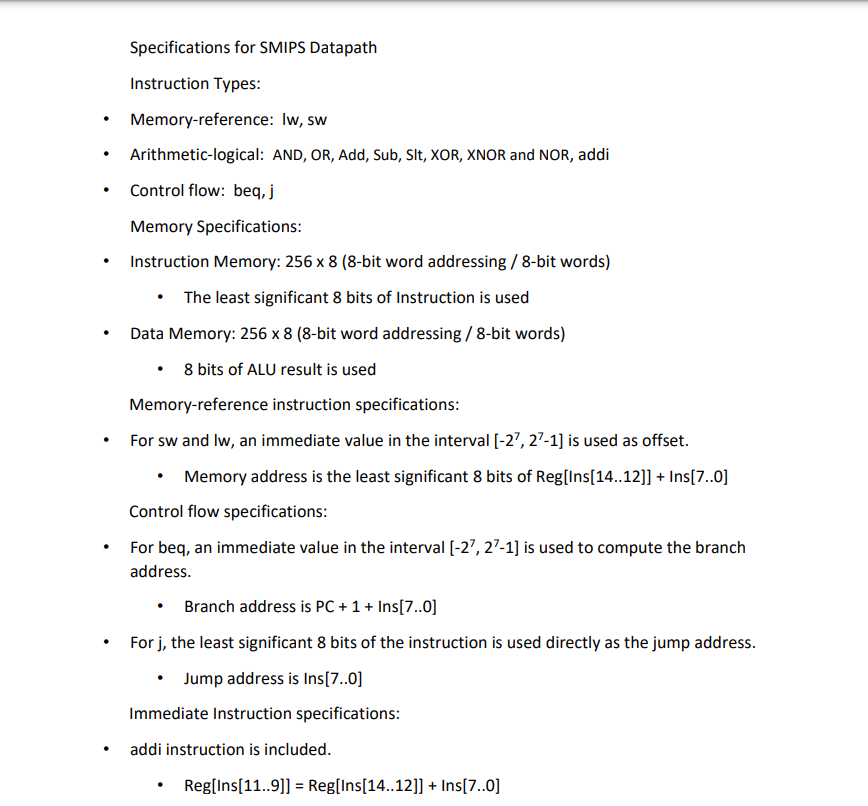 8 bit Register. b) Create Multiplexers with respect to given data path