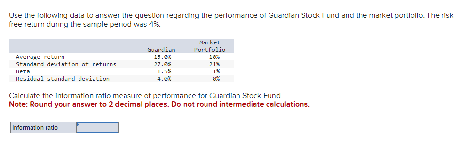  Use the following data to answer the question regarding the performance
