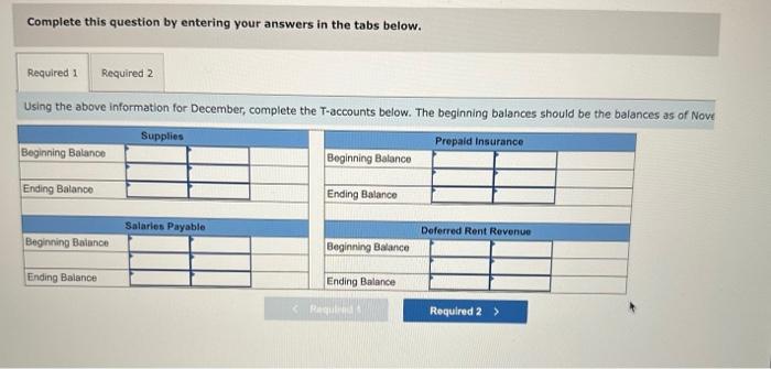 December for prepaid insurance. Note: Enter debits before credits. The Righter Shoe