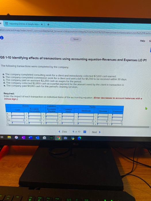  x Adjusting Entries: A Simple Intro X + ation.com/et/map/index.html?_con=contexternal_browser=0&launchurl=https%253A%252F%252Fnewconnect.mheducation.com%252F#/activ 6 Help