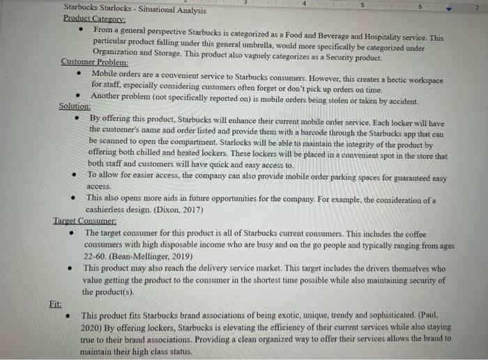  Product Category: - From a general perspective Starbucks is categorized as