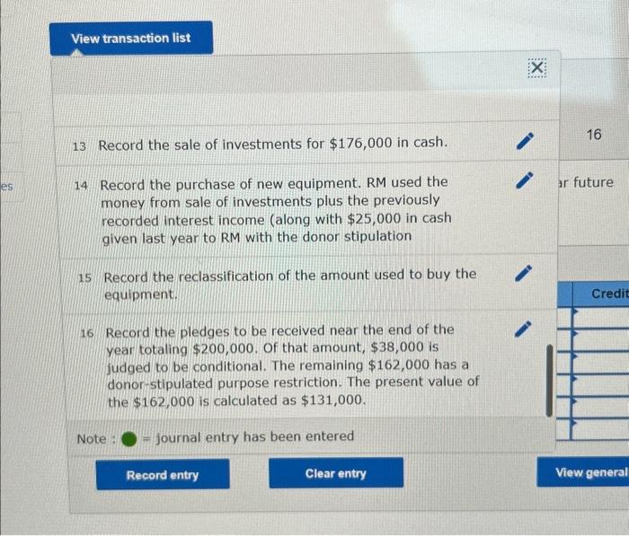 eventually occurs b RM receives a donaton of $80,000 in cash with
