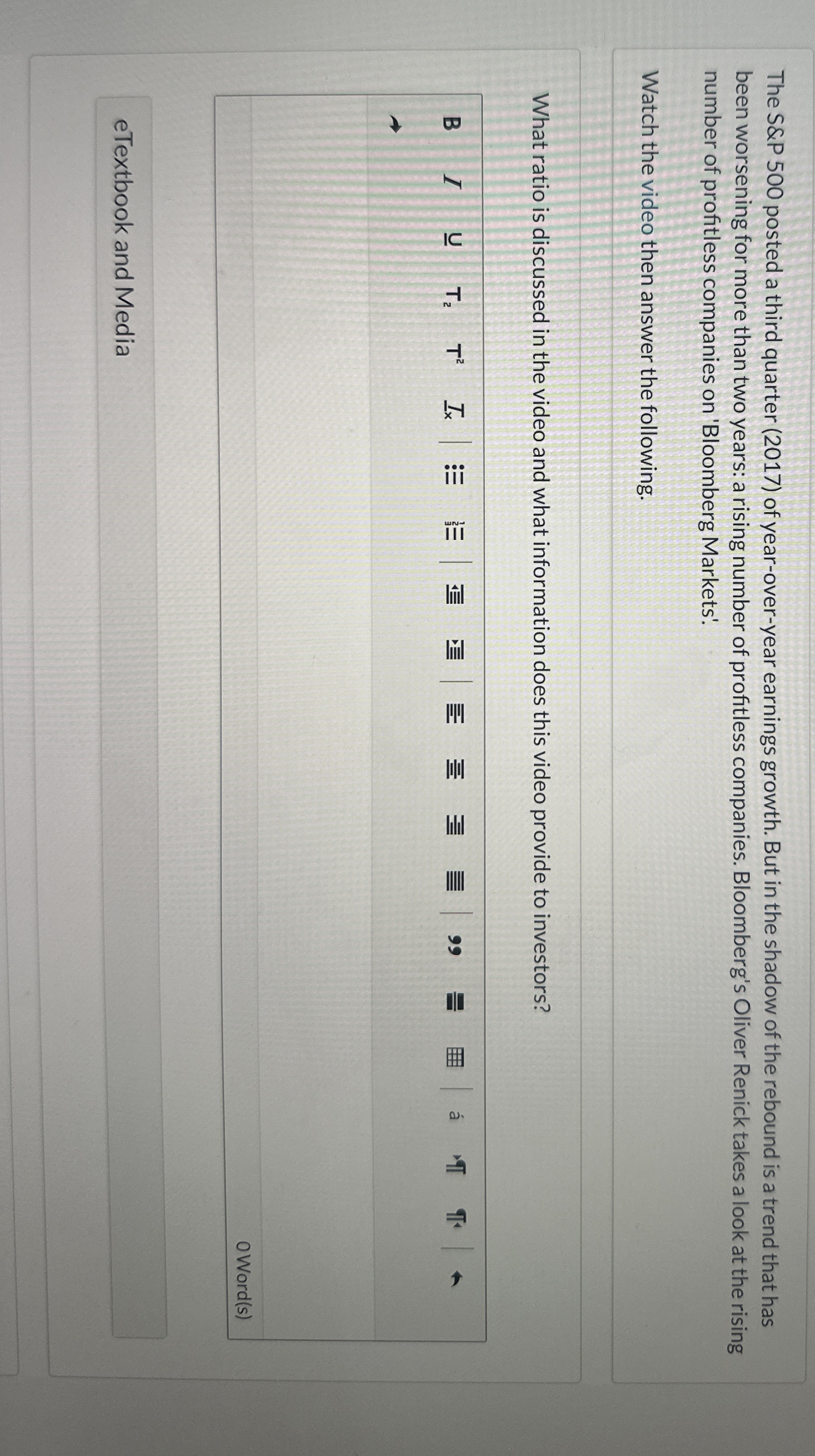  The S&P 500 posted a third quarter (2017) of year-over-year earnings