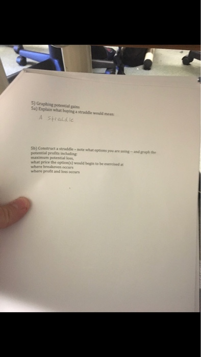  I need help with this 5) Graphing potential gains Sa) Explain