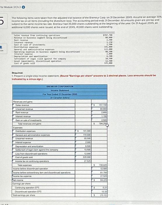 please prepare that sheet and also prepare multiple step income statement 