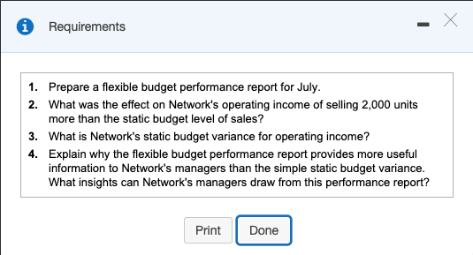 of 10,000 units. The company sold 12,000 units during July. Its flexible