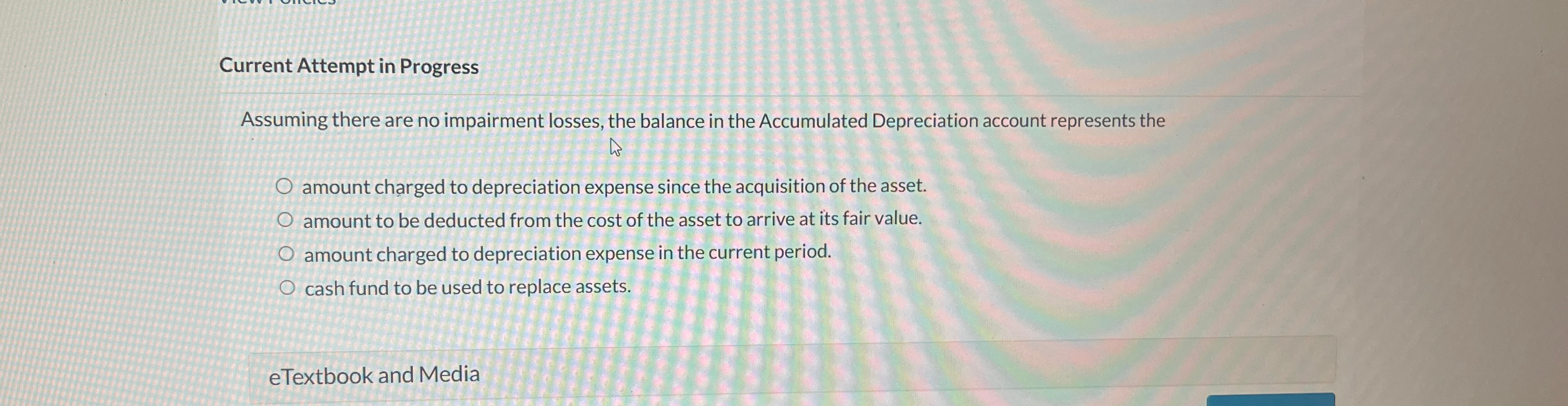  Current Attempt in Progress Assuming there are no impairment losses, the