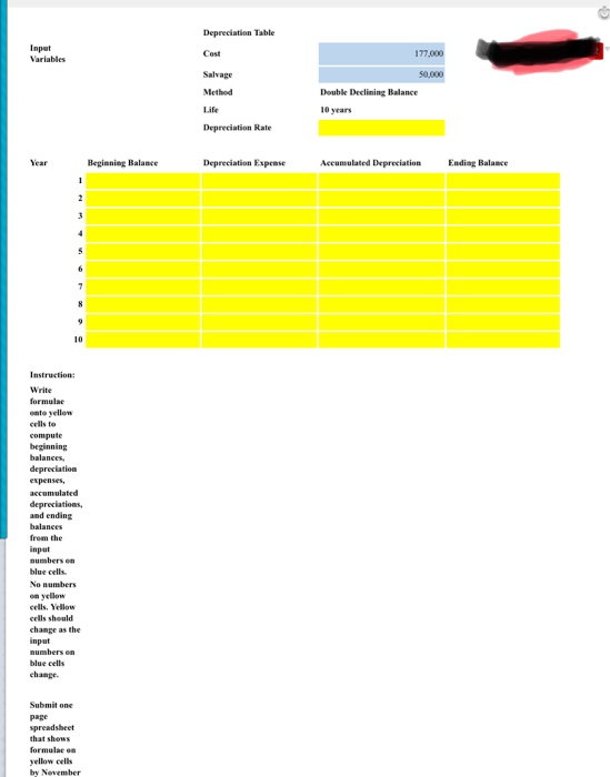  This needs to be done in excel with excel formulas. Professor