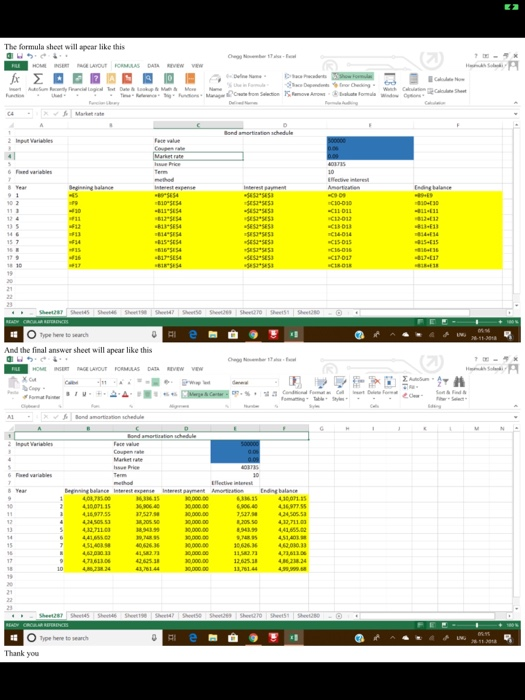 gave us this: = IF (ending balance), salvage, depreciation, beginning balance The