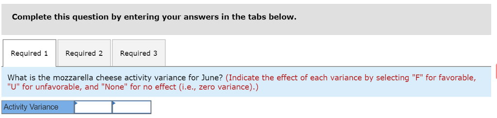 Quantity Variance L09.1, L09.2, L09.3, LO10-1] Southside Pizzeria wants to improve its