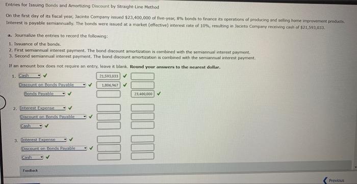 first day of its fiscal year, Jacinto Company issued $23,400,000 of five-year,
