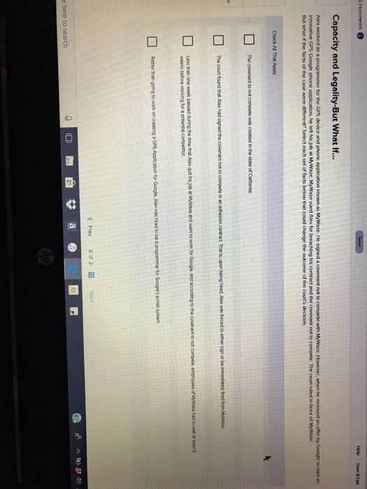  Capacity and Legality-But What If... x worked as a programmer for