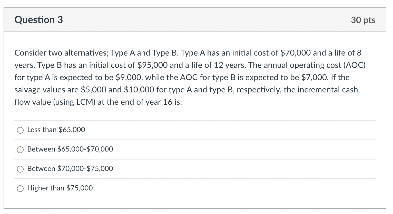 Can I please get help with this question please Consider two alternatives;
