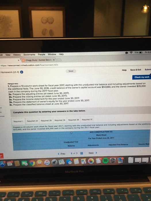 work sheet, adjusting and closing entries, and financial statements LO C3, P1