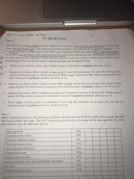  Please sole No. 3 using Excel. My issue stems from the