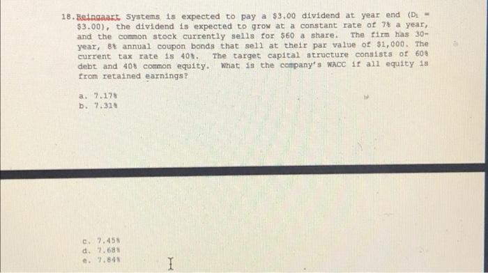 following cash flow data. What is the project's TRA? Note that a