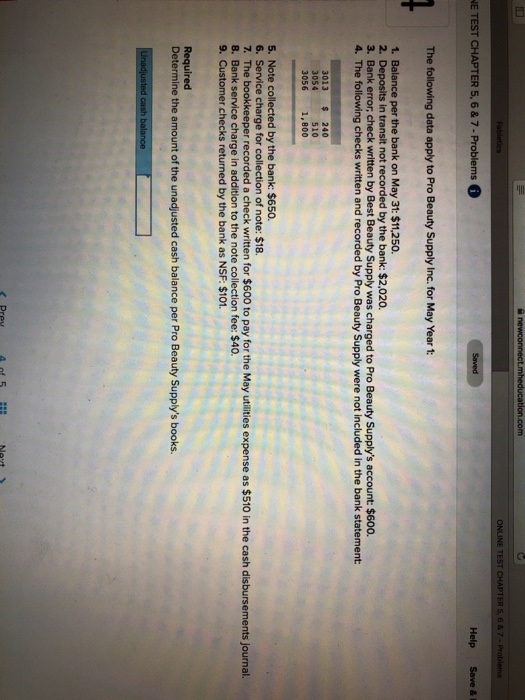  ONLINE TEST CHAPTER 5, 6 & 7 E TEST CHAPTER 5,6&