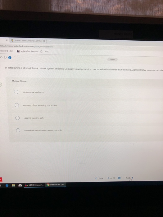  Ch 3.4 in establishing a strong internal control system at Banks