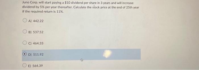  Juno Corp. will start paying a $10 dividend per share in