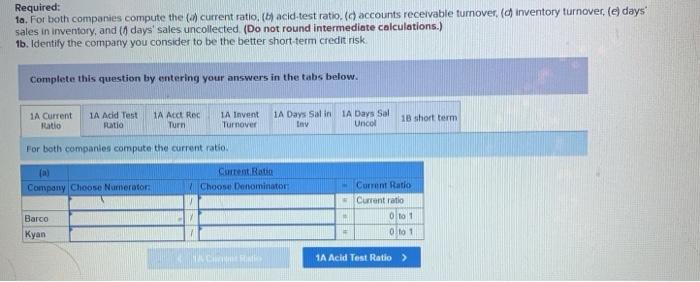 Required information The following information applies to the questions displayed below) Summary