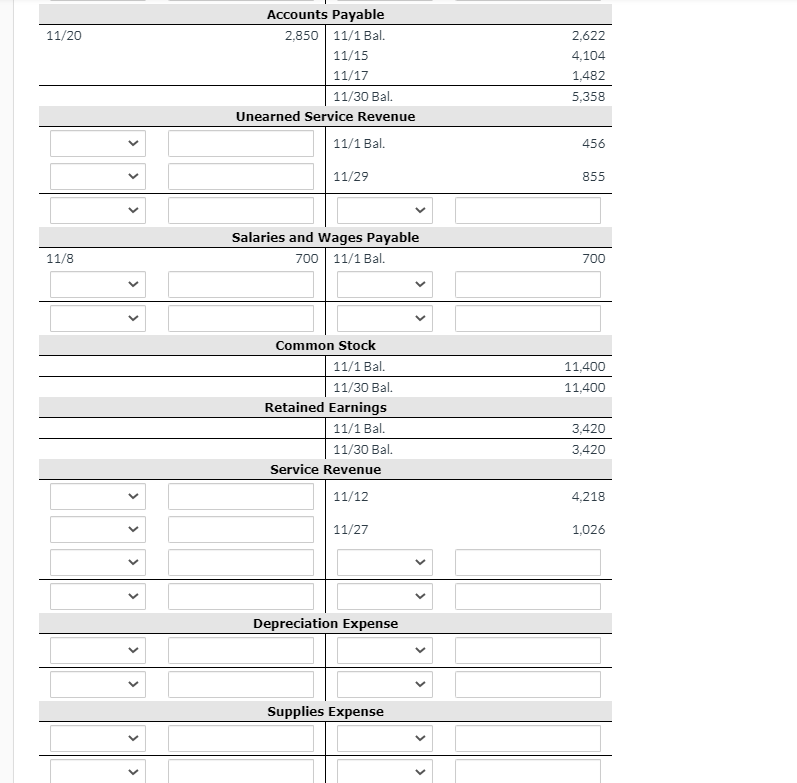 select "No Entry"for the account titles and enter for the amounts.) Date