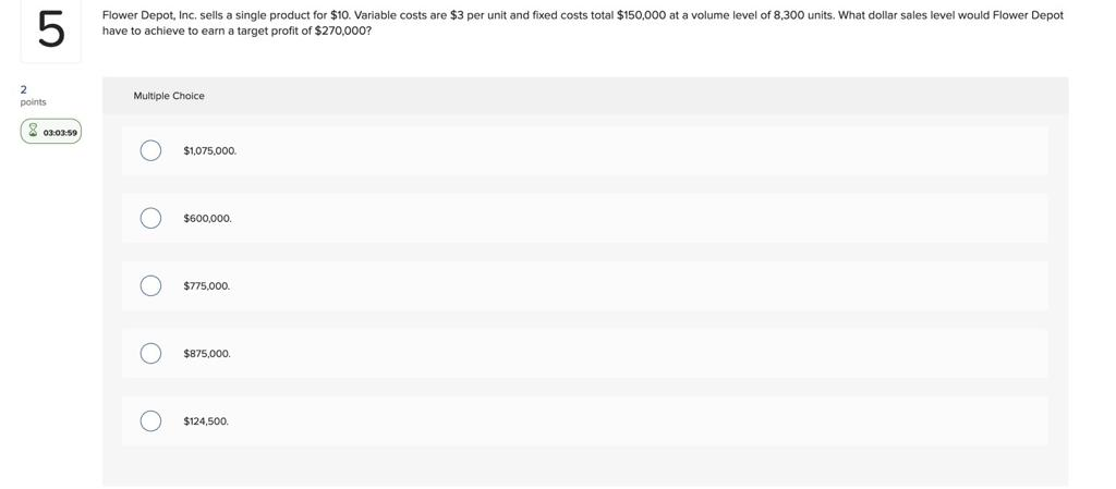 the year? Multiple Choice 142,500 $55,500 $137000. $196,500 None of the answers