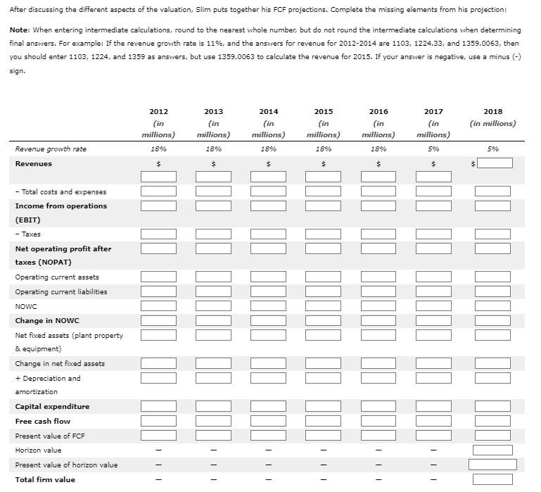 number, but do not round the intermediate calculations when determining final answers.