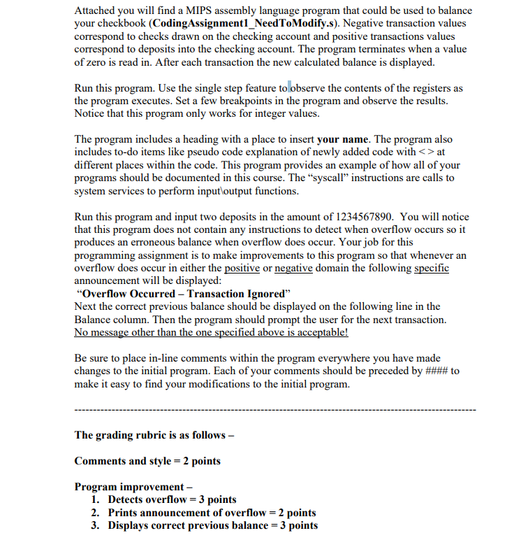 [URGENT] I REALLY NEED HELP NOW WITH THIS ASSIGNMENT IN MARS MIPS