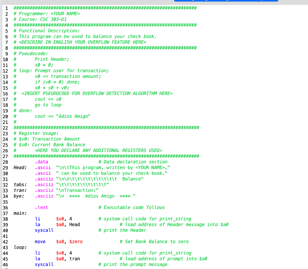 I DO NOT UNDERSTAND HOW TO DO IT** **BELOW IS THE CODE