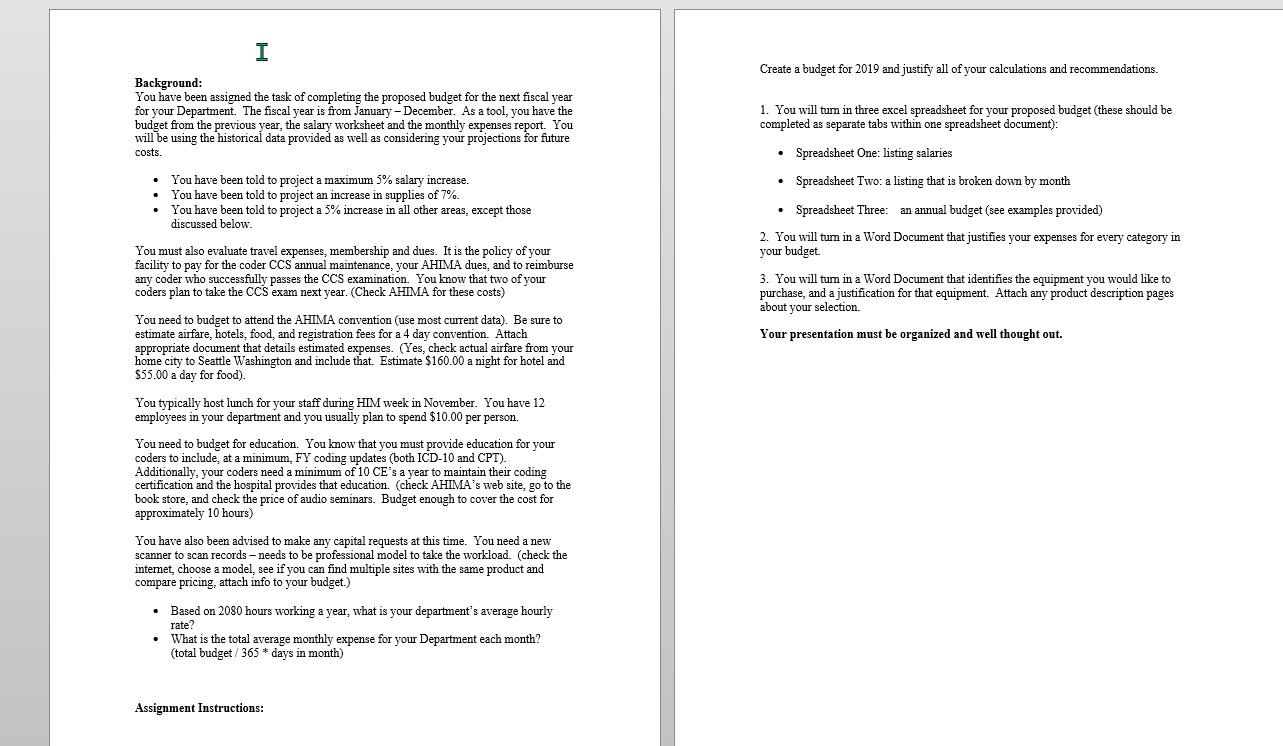 Many times when a manager does a budget, they will take the