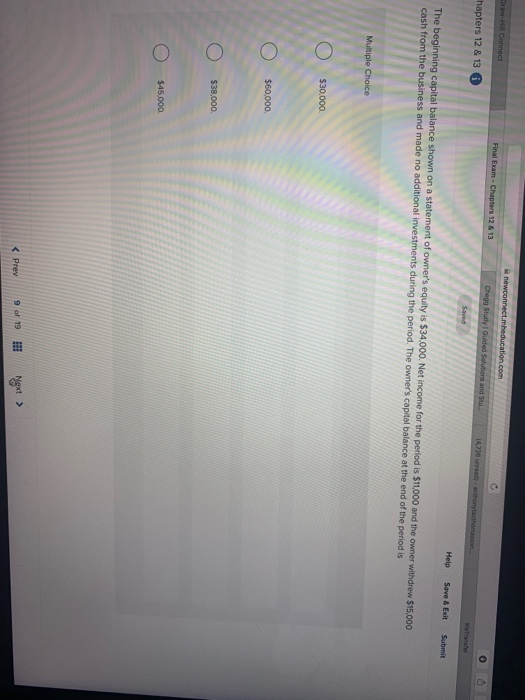  0 12&13 hapters 12 & 13 Help Save &Exit Submit The