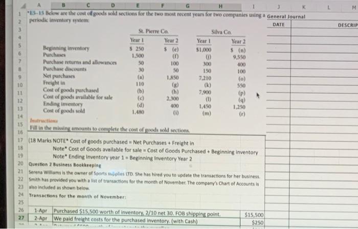 ple do question abcdef find below. D K M DATE DESCRIP 3