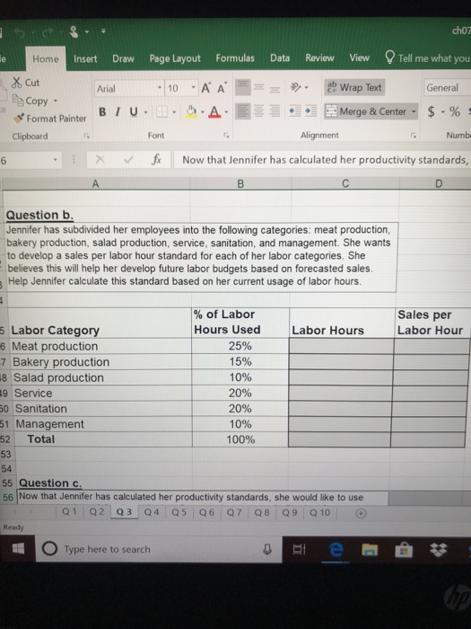 that Jennifer has calculated her product 1 Chapter 7, Question 3 2
