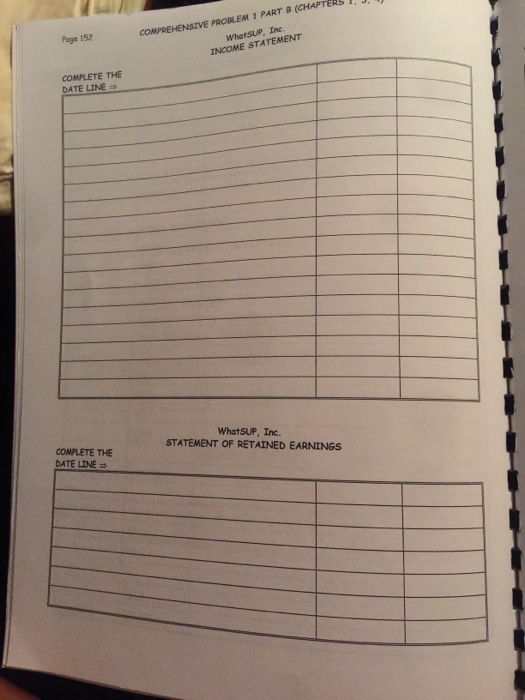 4) INSTRUCTIONS: Complete all requirements for the comprehensive problem and turn in