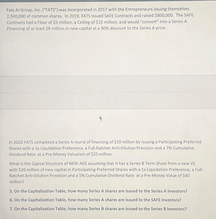 how do i create a cap table with this information. i am