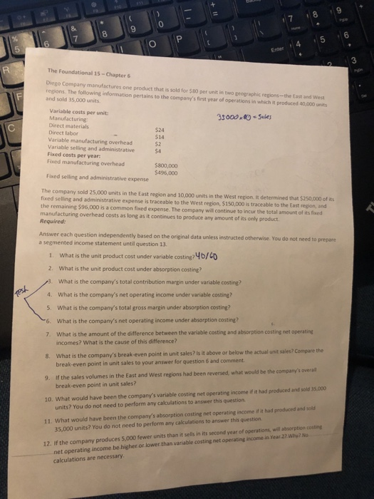 please explain the processes and any formulas The Foundational 15 - Chapter