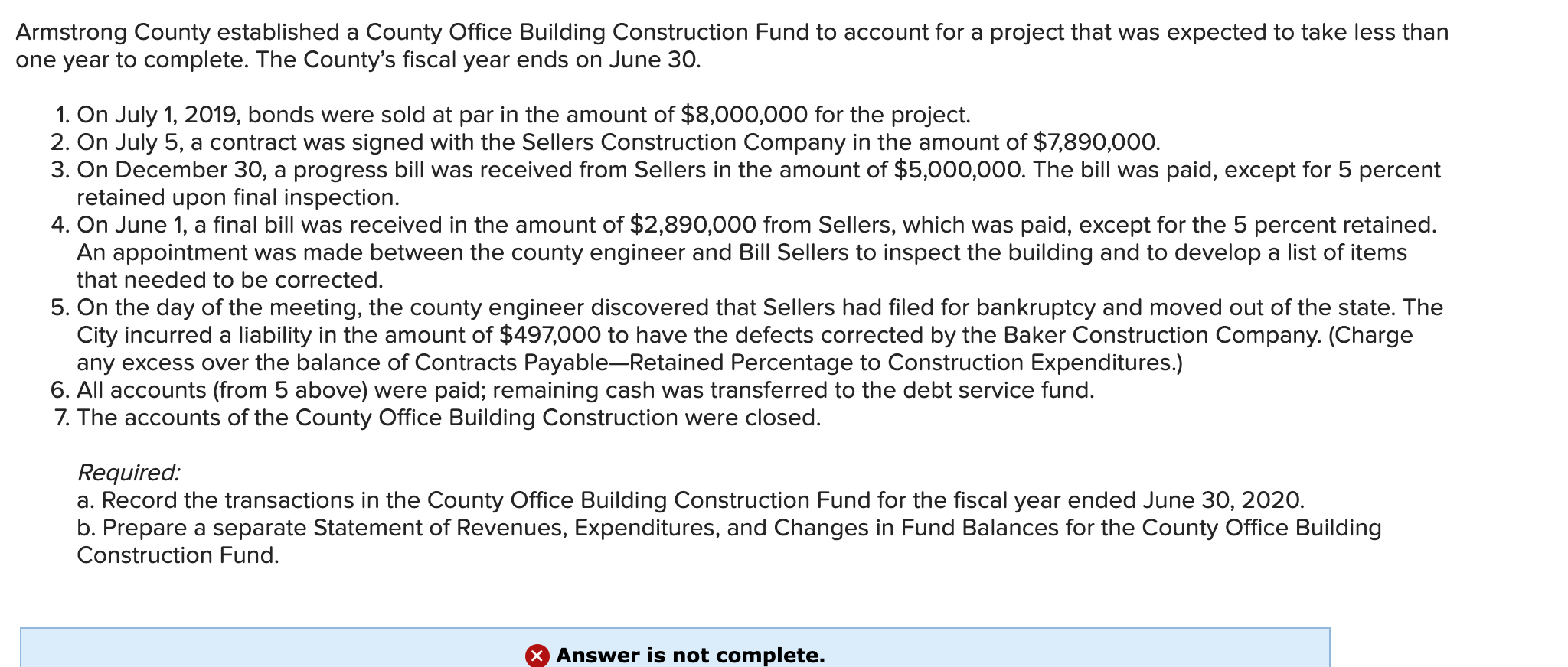 Please help I dont know what i am missing, is incomplete. this