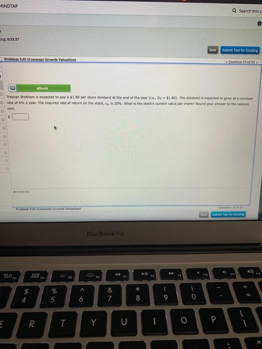  LINDTAP Q Search this In: 0:3337 Save Submit Test for Grading