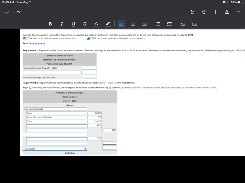 BI U A 2 Iul Data Table - Cash $ $ 19,500
