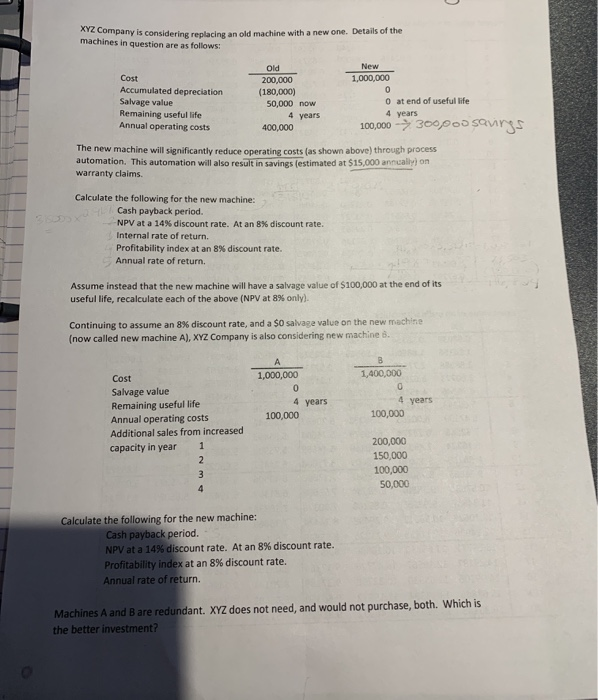  ATC Company is considering replacing an old machine with a new